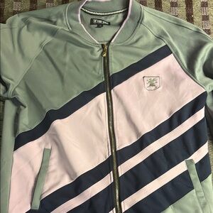 Stacey Adams size, large Green and Pink Track Jacket